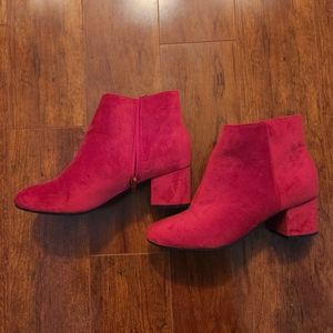 Women's red ankle boot